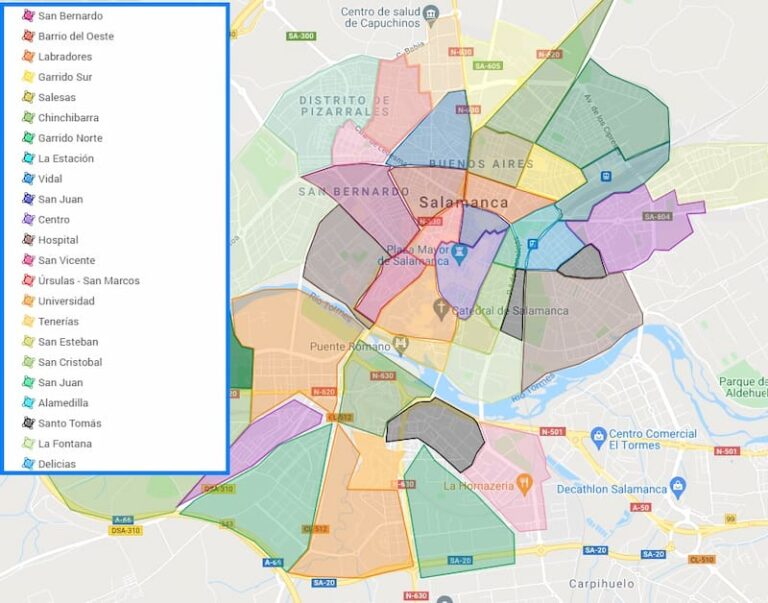 Todos Los Barrios De Salamanca 🏘️ | +Mapa Interactivo